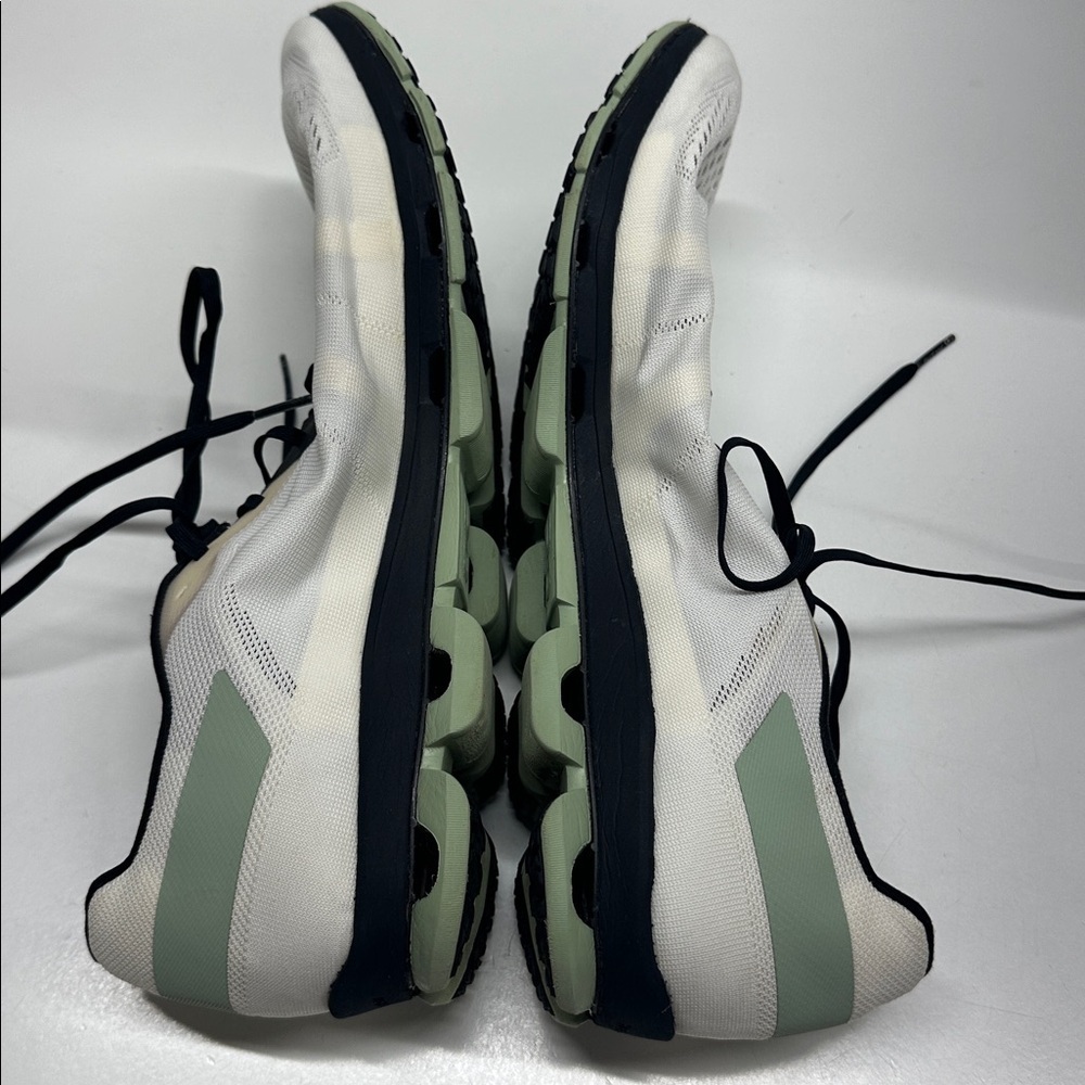 On Clouds Running Sneakers Shoes Lace Up Athletic Sneaker White Green Men's 12.5 - Picture 7 of 9